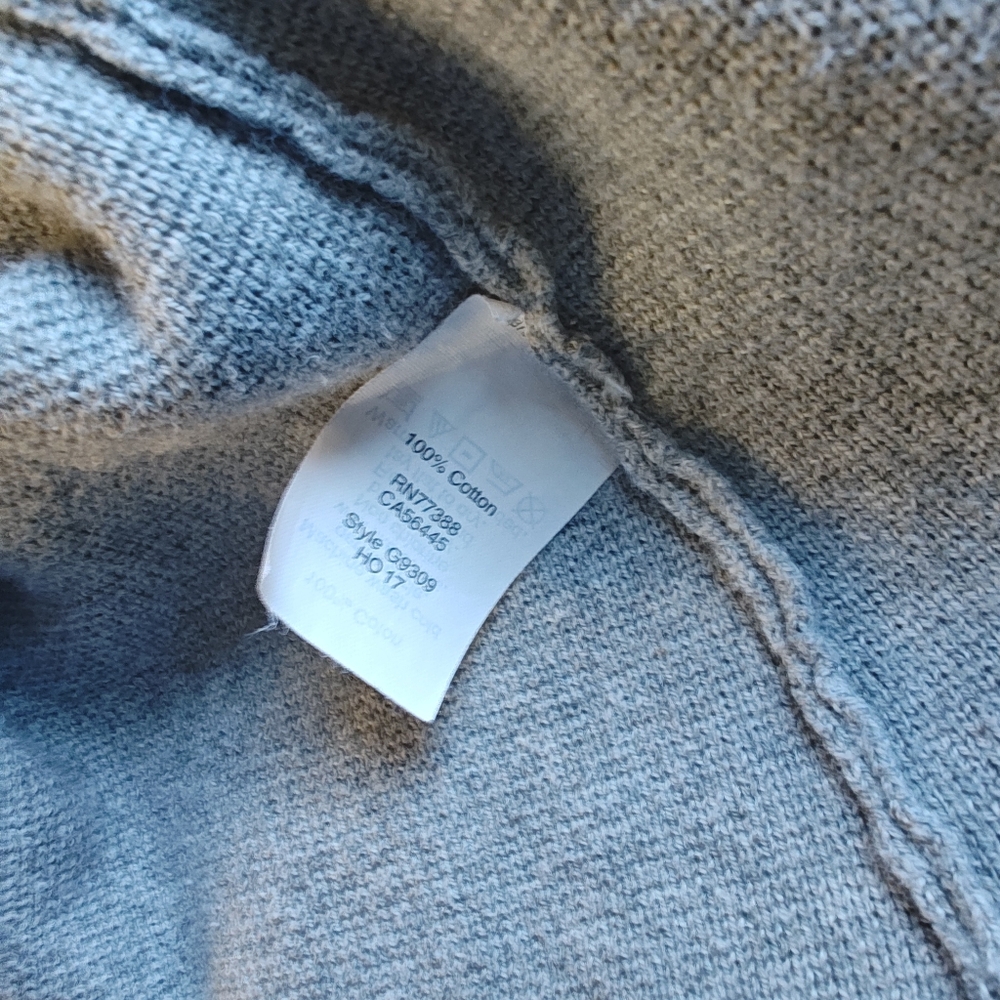 J Crew Factory Sweater Blazer Gray Size XL 100% Cotton 2 Button - Picture 4 of 4